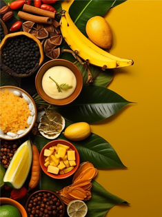 Traditional South Indian spices and fruits used in Kanyakumari tour packages, best travels, taxi services, and South India holiday trips